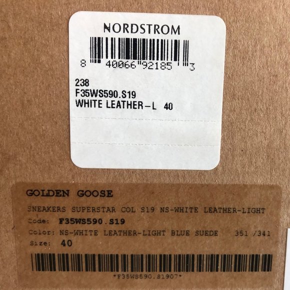 Golden Goose SUPERSTAR WHITE LEATHER/BLUE SUEDE - Picture 7 of 7